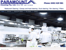 Tablet Screenshot of paramountcleaning.com.au